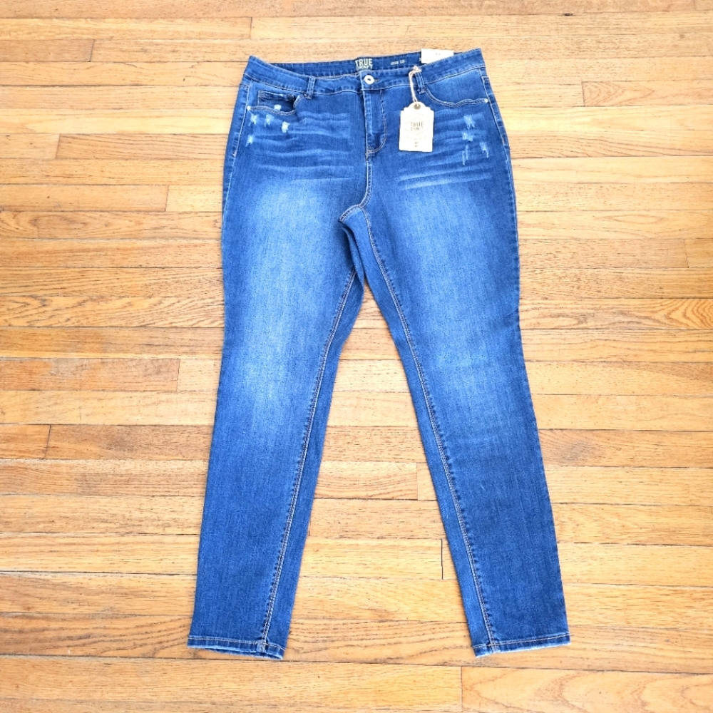 True Craft Dk Homer High Rise Skinny Women's Blue Jeans 18